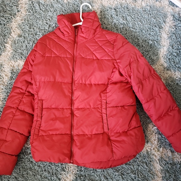 Womens red puffer Clearance